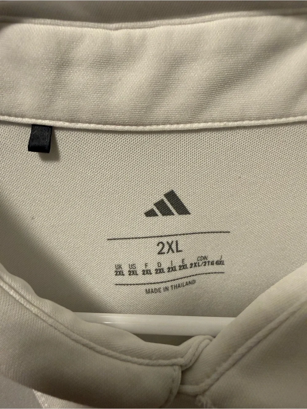 Adidas White With Gray Floral Printed Striped Short-Sleeve Polo. Men’s Size XXL